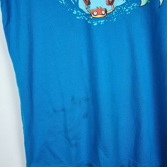 Disney Tee Turtle Little Mermaid Pokemon Graphic T-Shirt Size M - Picture 4 of 7